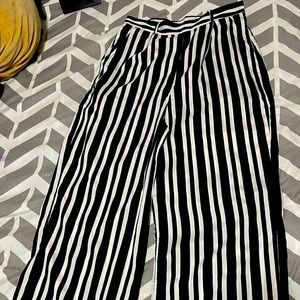 Navy blue office pants with belt holder